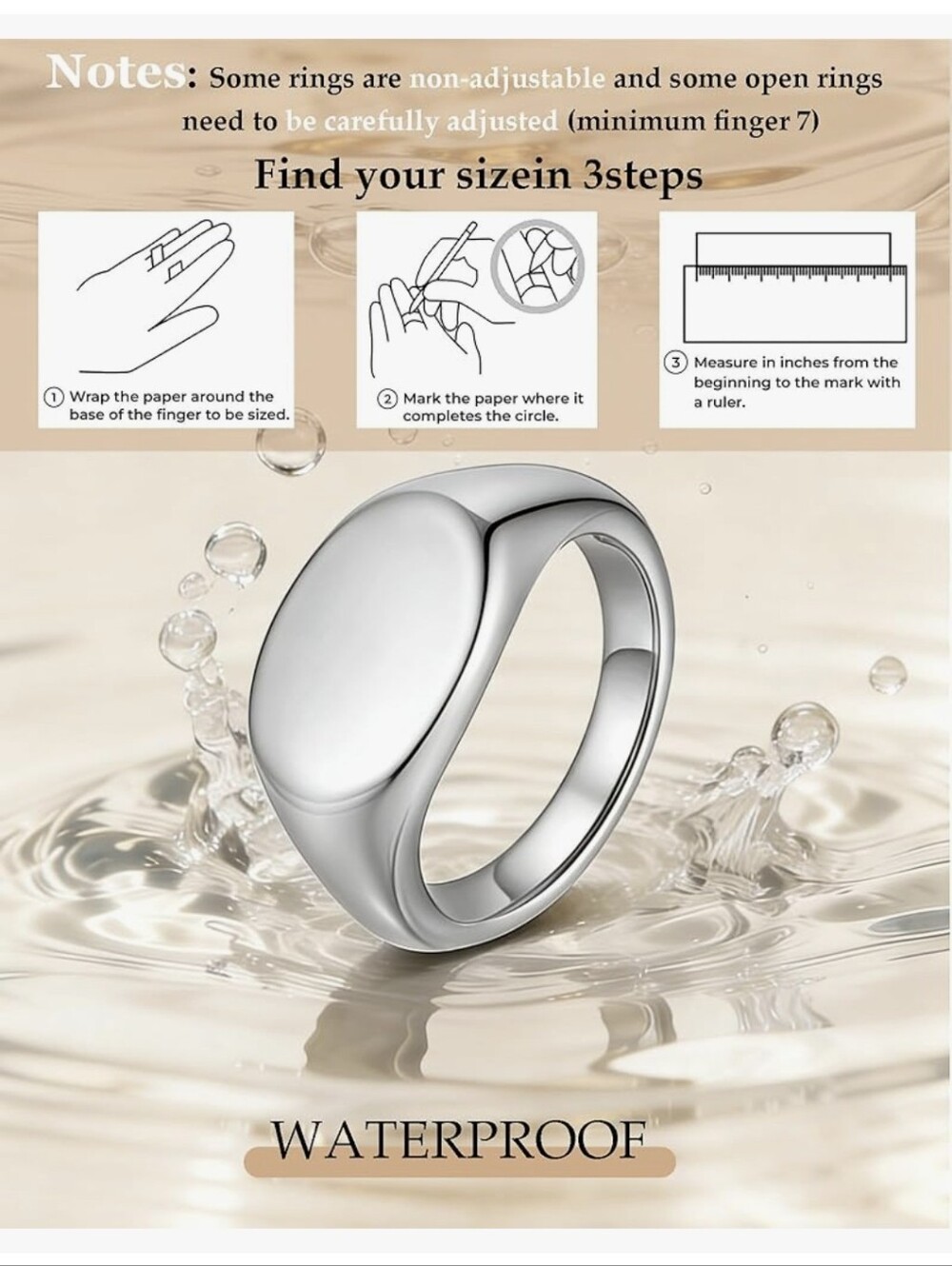 Silver Plated Stackable Rings Set - Picture 5 of 7